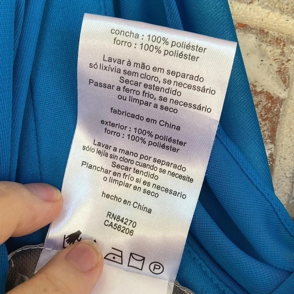 David’s Bridal Blue Bride’s Maid Dress - Picture 6 of 6